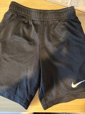 Nike Black Mesh Shorts with White Swoosh